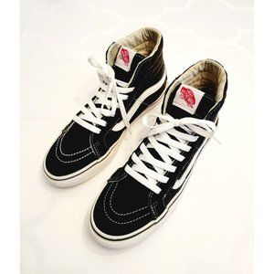 Vans SK8-HI Top Sneakers, Black & White. Women's Size 8